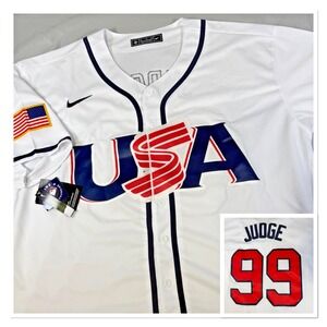 NWT Nike USA Aaron Judge #99 Genuine MLB Baseball Jersey White Men's Size XL